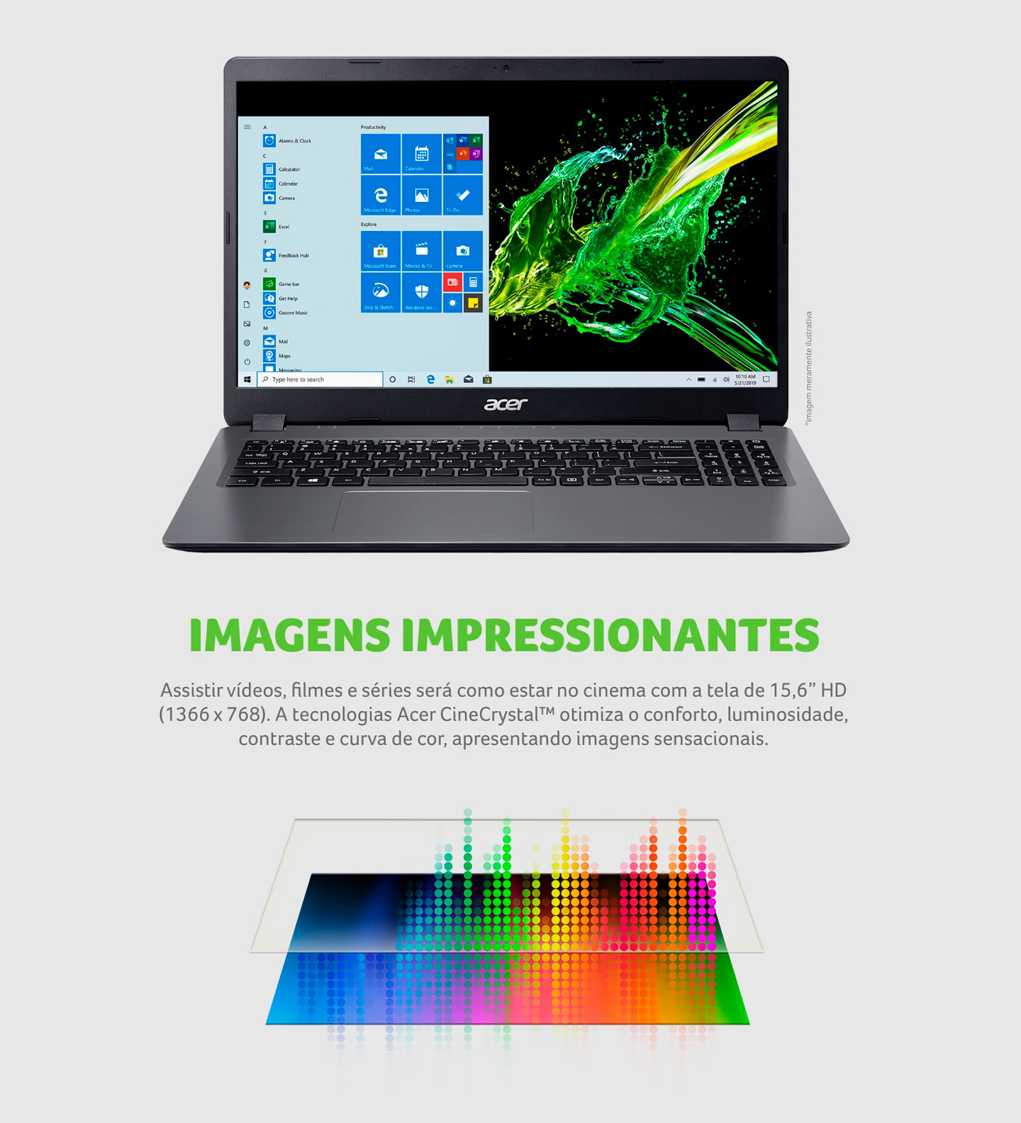 Notebook Acer Aspire 3 Intel Core i3 4GB RAM 1TB HD 15,6